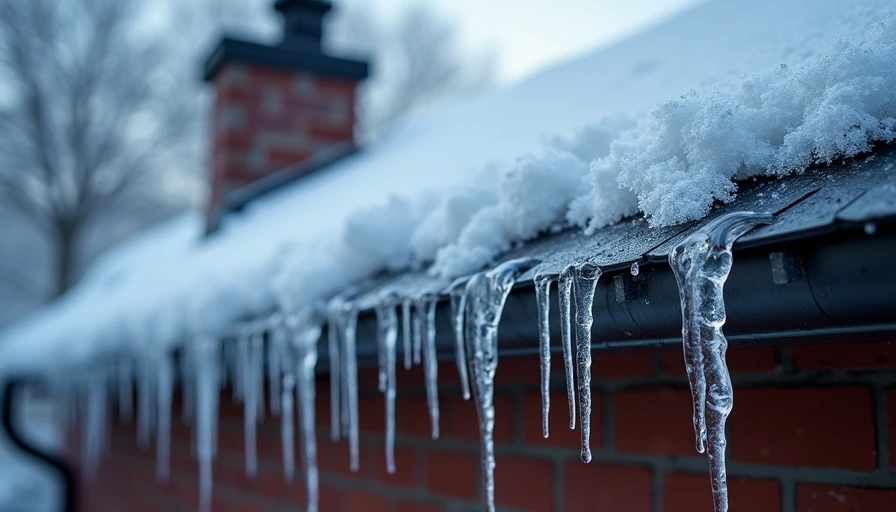 Attic interior showing poor insulation and ventilation problems leading to ice dams.