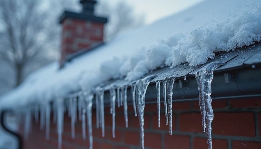 Attic interior showing poor insulation and ventilation problems leading to ice dams.