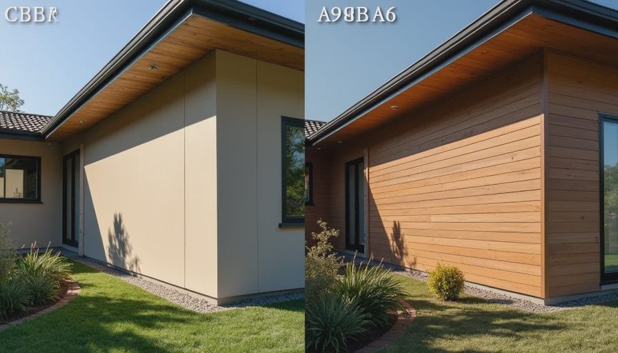 Close-up of properly installed fiber cement siding with detailed flashing and trim.