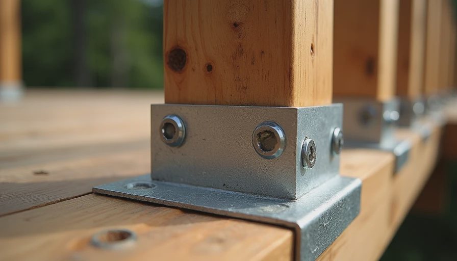 Reinforced deck railing post connection with blocking and through-bolts.