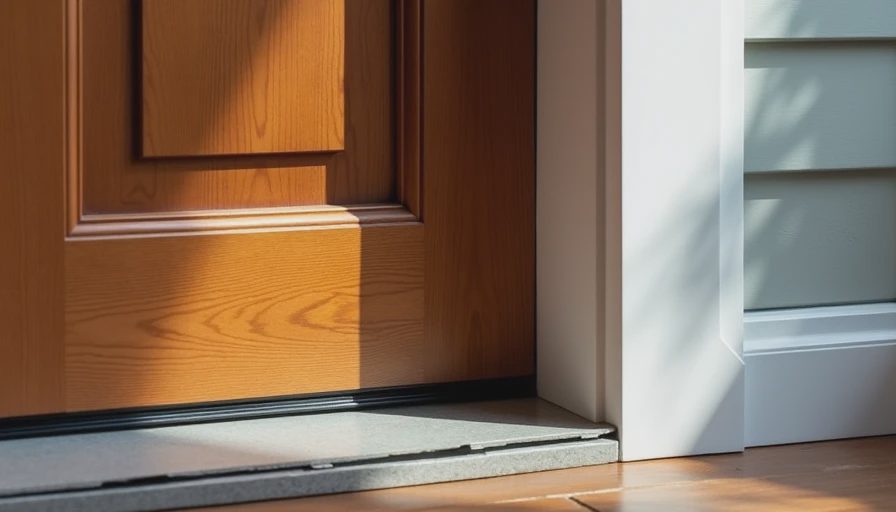 Properly installed quality mid-range fiberglass entry door with good sealing details.