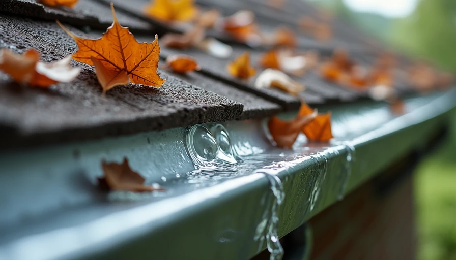 Reverse curve gutter guard effectively deflecting leaves while allowing water flow.