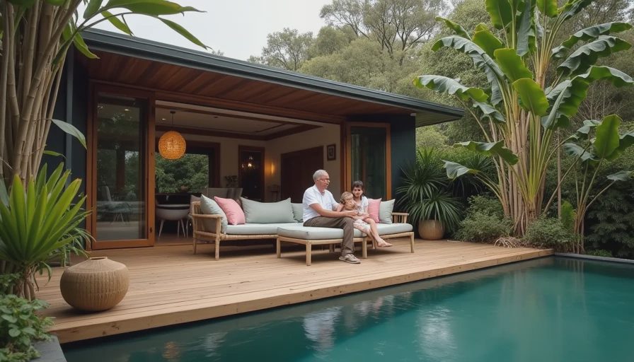 Visual context for sustainable deck materials and practices