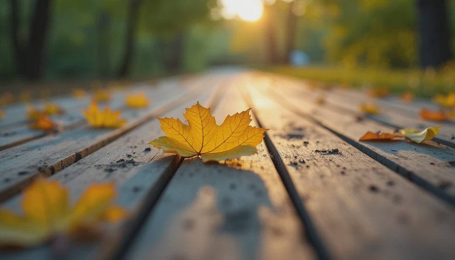 Visual context for thermally treated wood decking