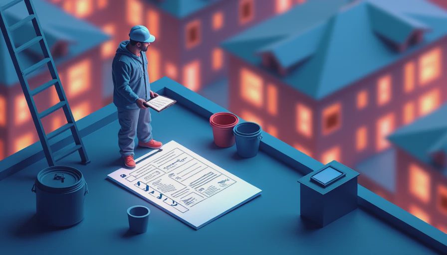Visual context for roof coating maintenance checklist