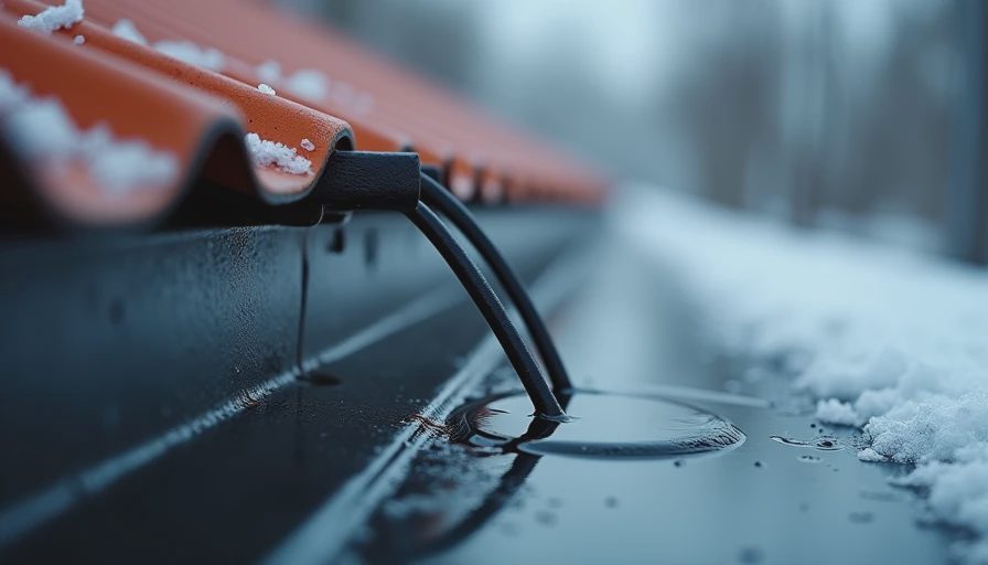 Visual context for ice dam prevention metal roof