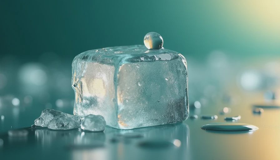 Visual context for melting ice on a roof