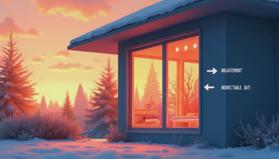 Illustration for gas in double pane windows