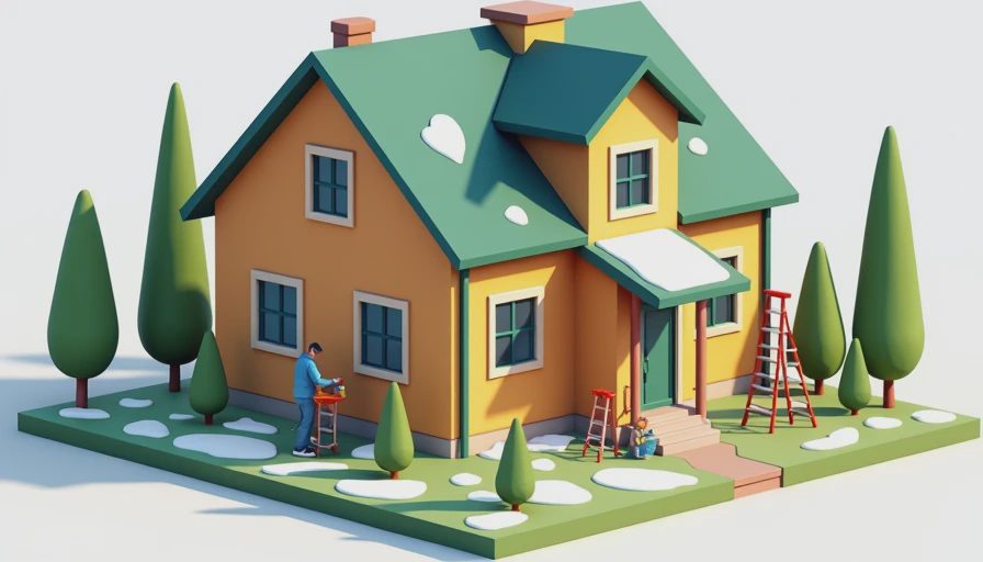 Visual context for contractor advice for cold weather home maintenance