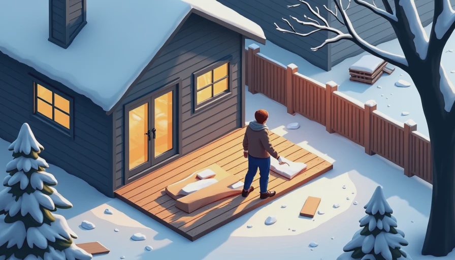 Visual context for cold climate deck material comparison